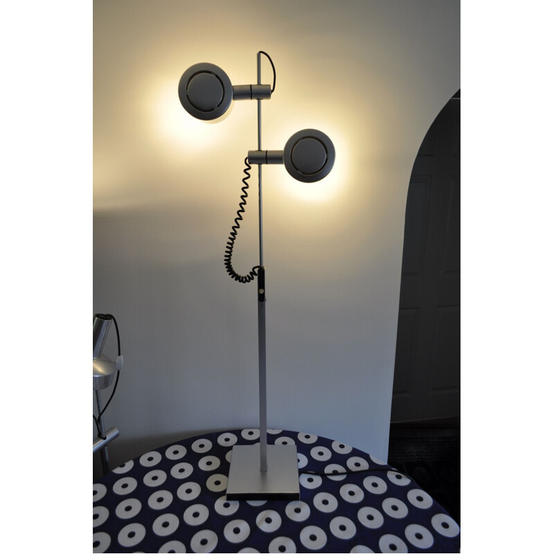 Vintage adjustable lights floor lamp by Peter Nelson