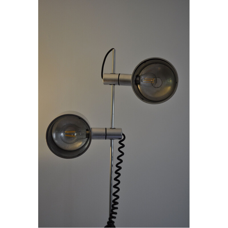 Vintage adjustable lights floor lamp by Peter Nelson