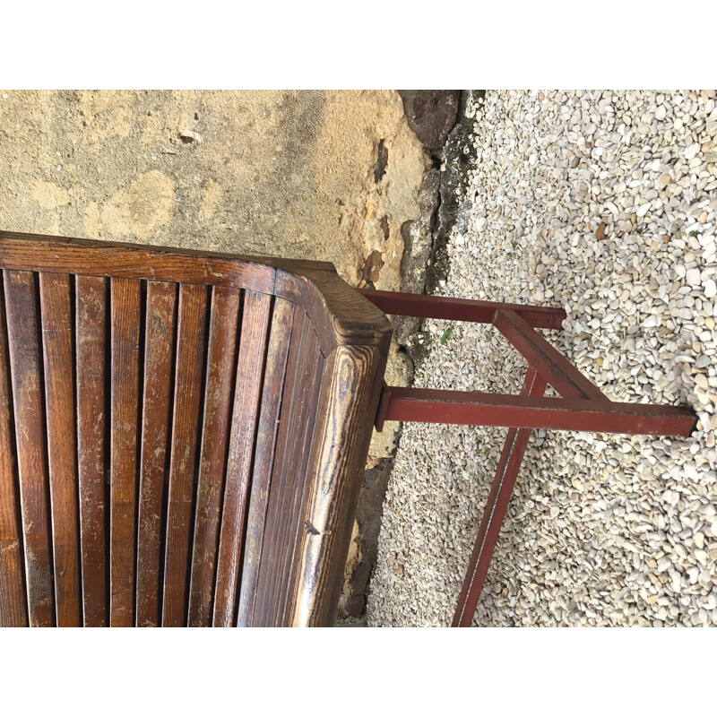 Vintage Sprague Parisian metro seat, 1930s