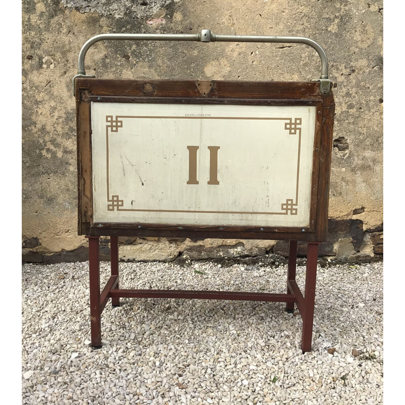 Vintage Sprague Parisian metro seat, 1930s