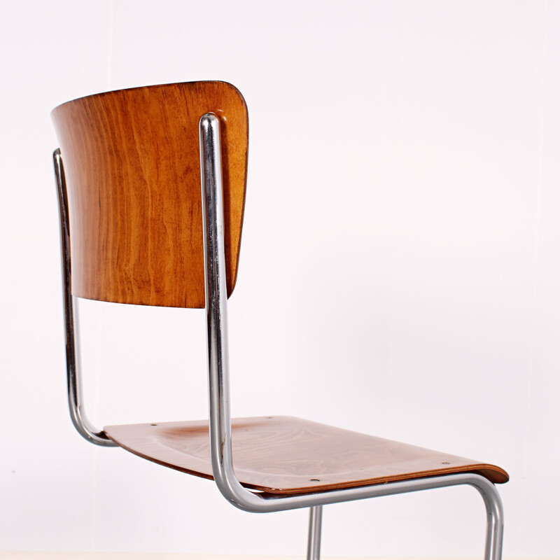 Set of vintage tubular table and 2 chairs, 1930s