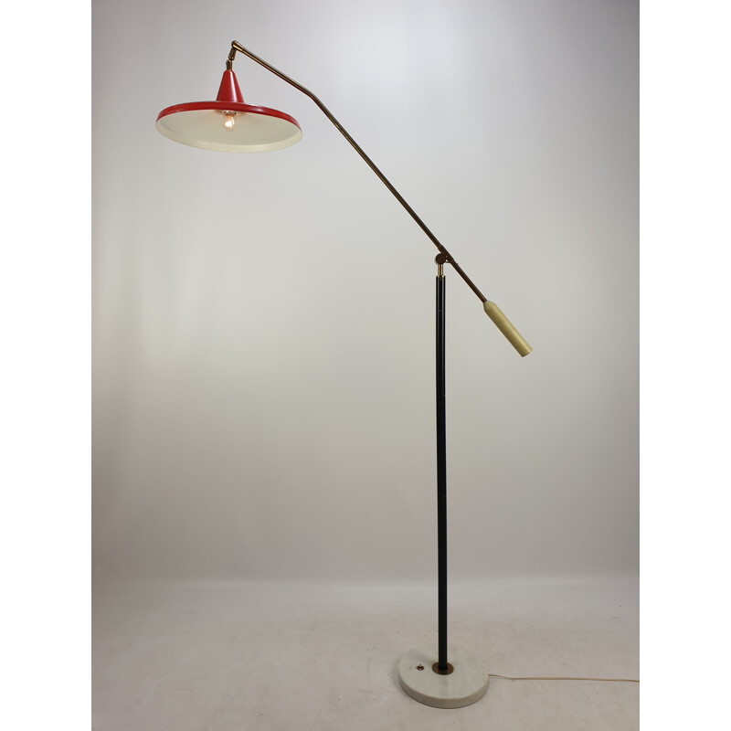 Vintage marble floor lamp by Stilnovo, Italy 1950