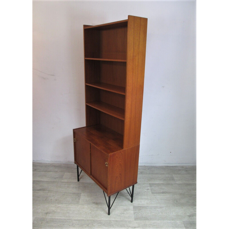 Teak vintage bookcase, Sweden 1970s