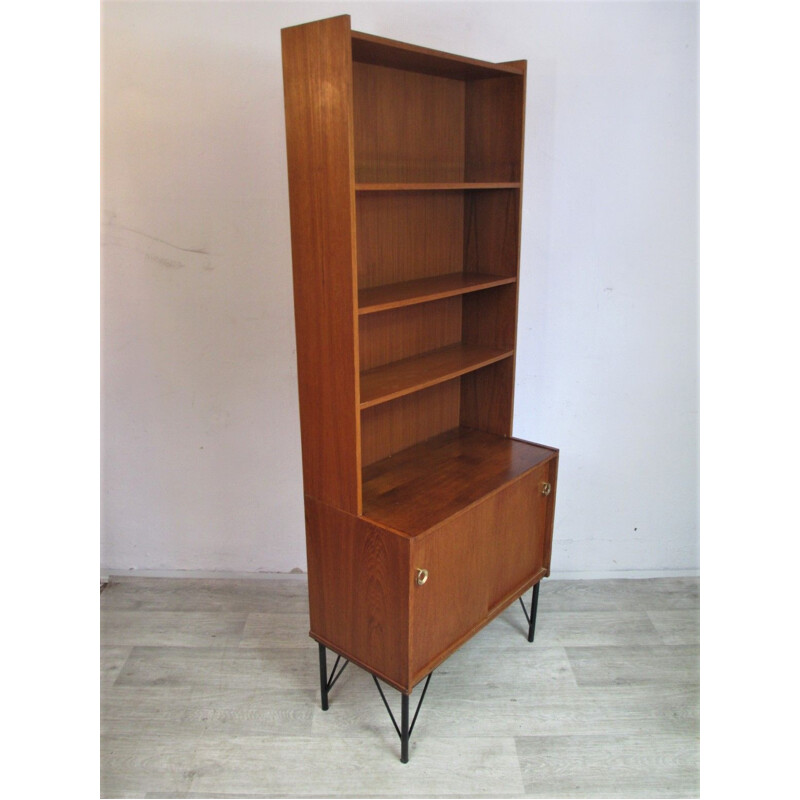 Teak vintage bookcase, Sweden 1970s