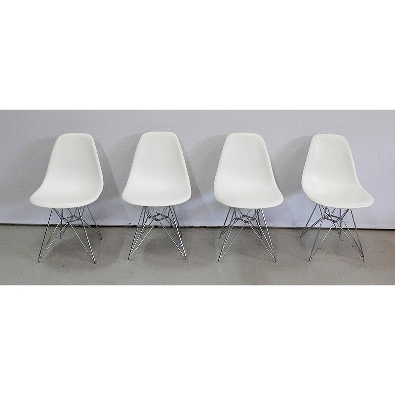 Set of 4 vintage chairs model DSR by Ray and Charles Eames for Vitra, 1960s