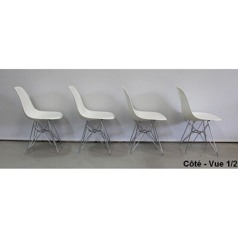 Set of 4 vintage chairs model DSR by Ray and Charles Eames for Vitra, 1960s