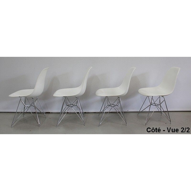 Set of 4 vintage chairs model DSR by Ray and Charles Eames for Vitra, 1960s