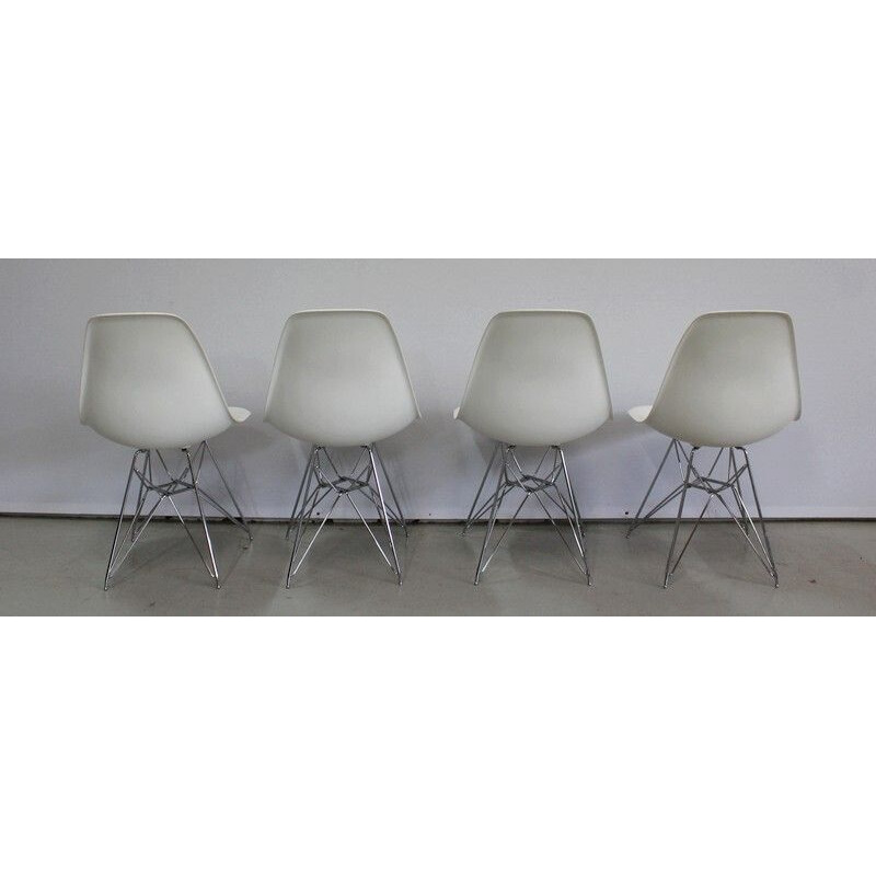 Set of 4 vintage chairs model DSR by Ray and Charles Eames for Vitra, 1960s