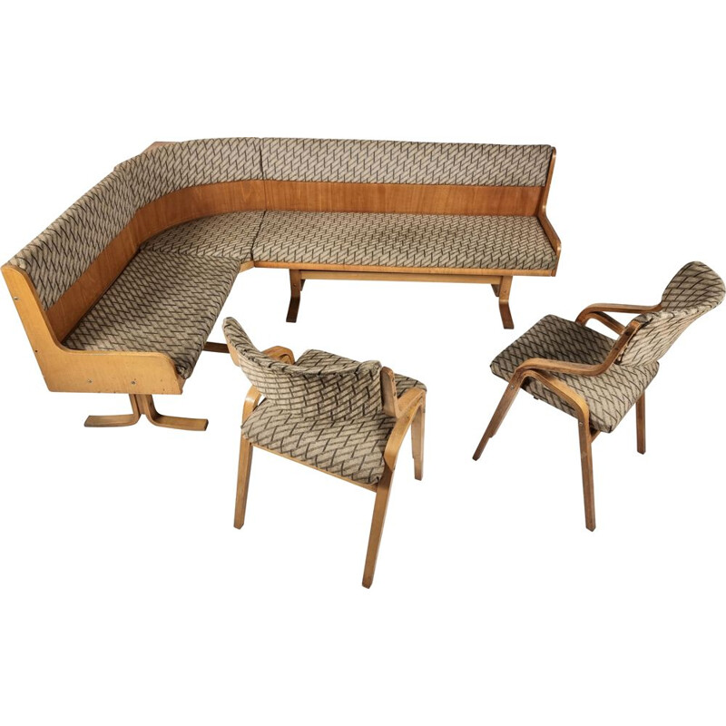 Vintage living room set by Ludvik Volak for Drevopodnik Holesov, Czechoslovakia 1960