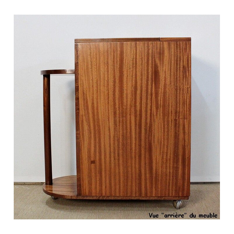 Mueble bar vintage de chapa de caoba, 1950