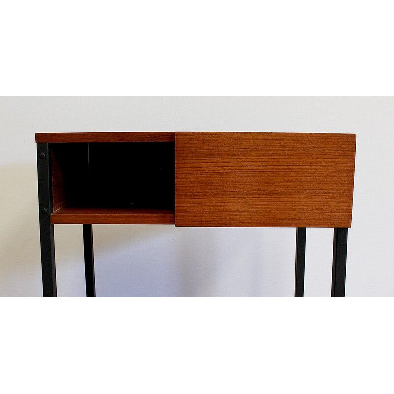 Pair of vintage teak night stand tables, 1960s