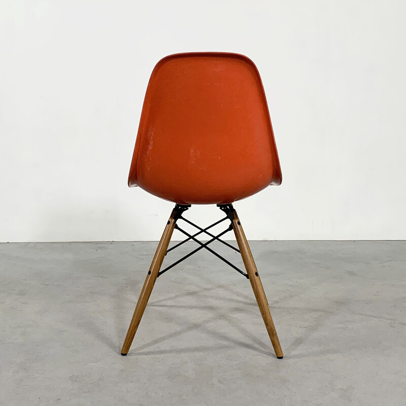 Coral DSW vintage dining chair by Charles & Ray Eames for Herman Miller, 1970s