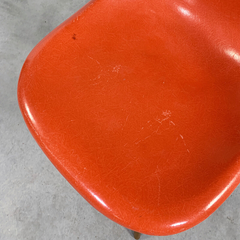Coral DSW vintage dining chair by Charles & Ray Eames for Herman Miller, 1970s