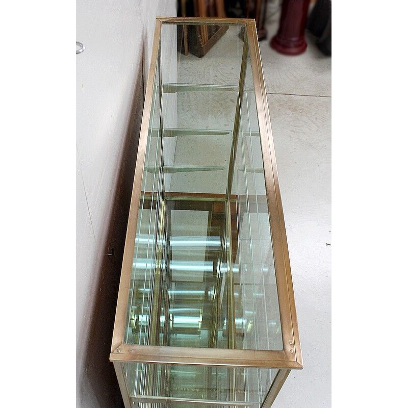 Vintage-Luxus-Ladenvitrine aus massivem Mahagoni, 1940