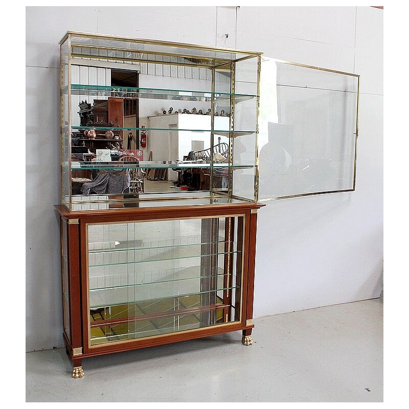 Luxury vintage solid mahogany shop window, 1940s