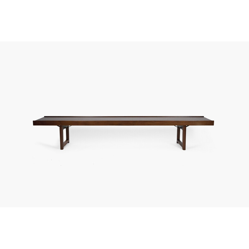 Norwegian Bruksbo bench in walnut, Torbjørn AFDAL - 1960s