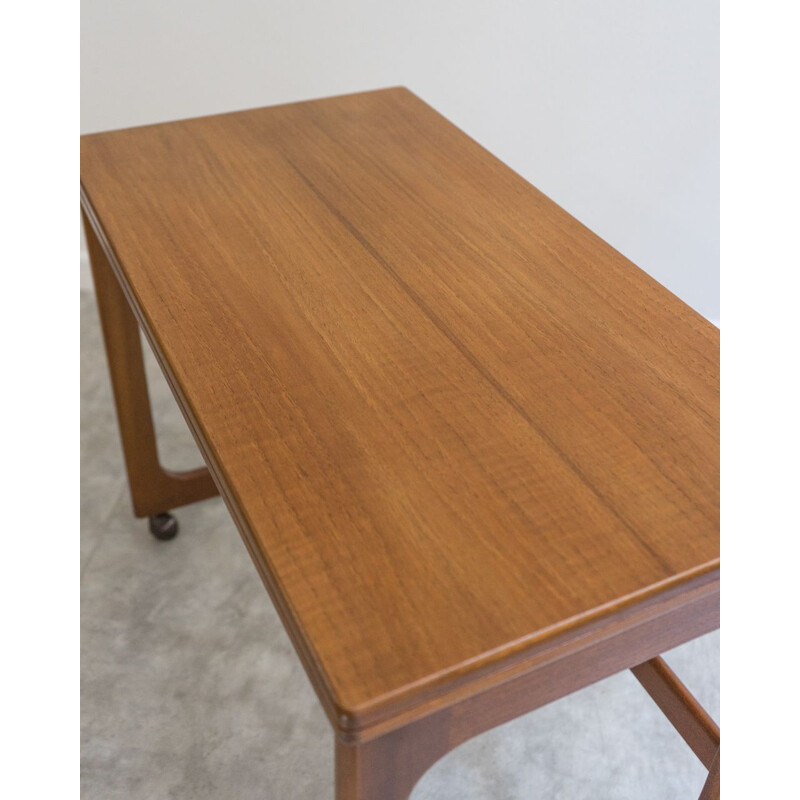Conjunto de mesa y taburete de teca Mcintosh Triform vintage, Reino Unido 1960