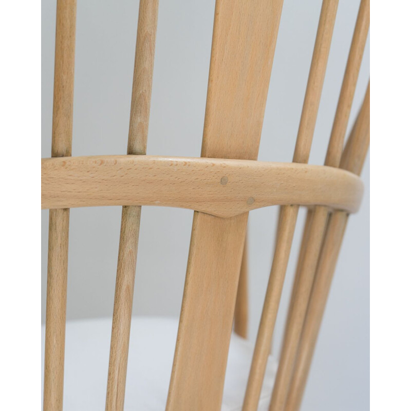 Elmwood and beechwood vintage rocking chair model 7912 by L. Ercolani for Ercol, UK 1960s