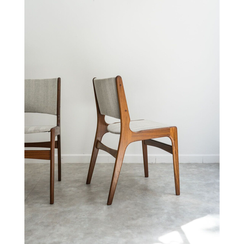 Set of 4 vintage chairs model 89 by Erik Buch for Anderstrup Møbelfabrik, Denmark 1960s