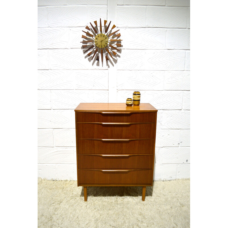 Vintage chest of drawers in teak - 1960s