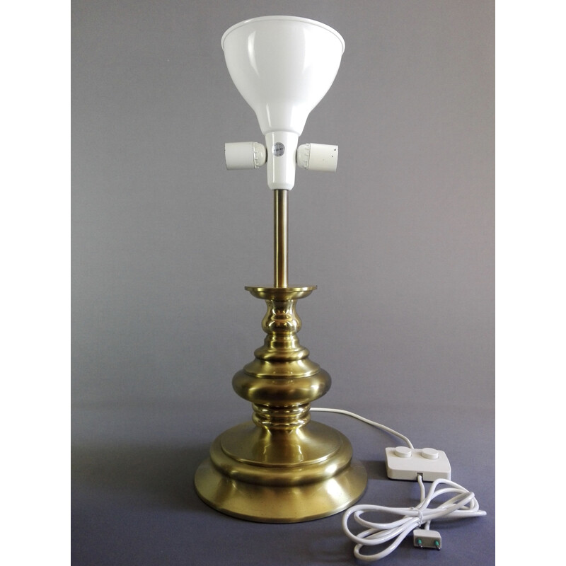 Vintage solid brass table lamp, Italy 1960s