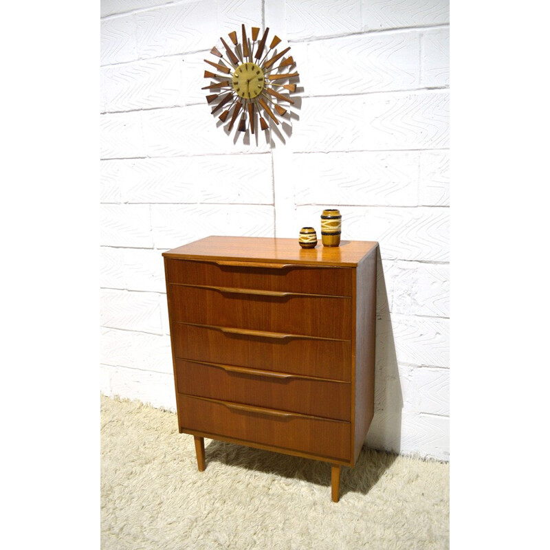 Vintage chest of drawers in teak - 1960s