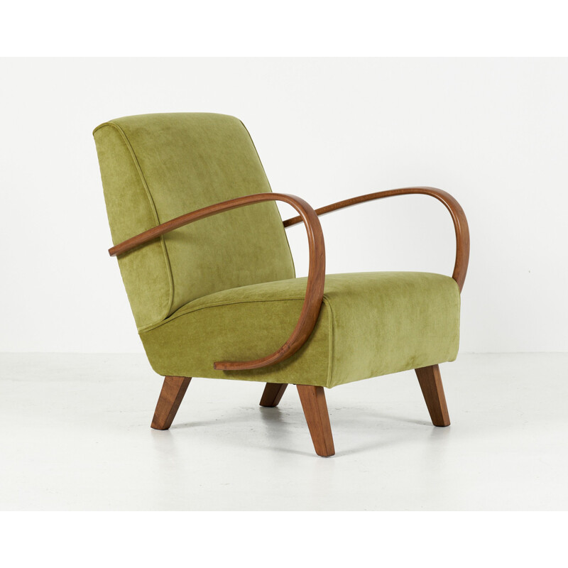 Fauteuil vintage de type C par Jindrich Halabala, 1930