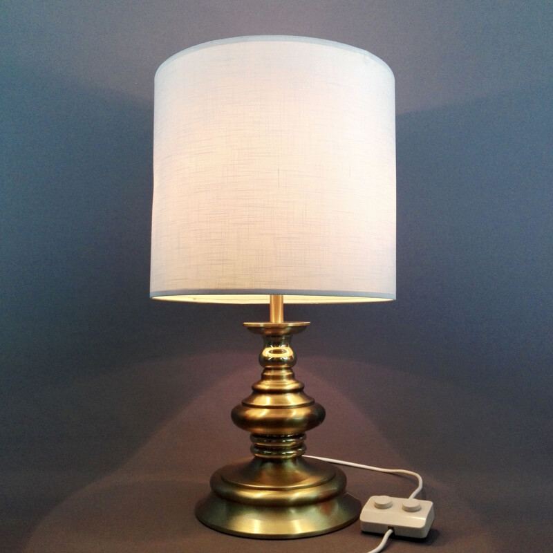 Vintage solid brass table lamp, Italy 1960s