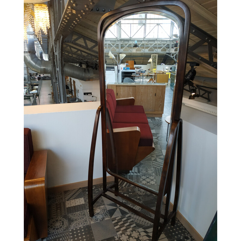 Vintage standing mirror by Thonet Wien, 1900s