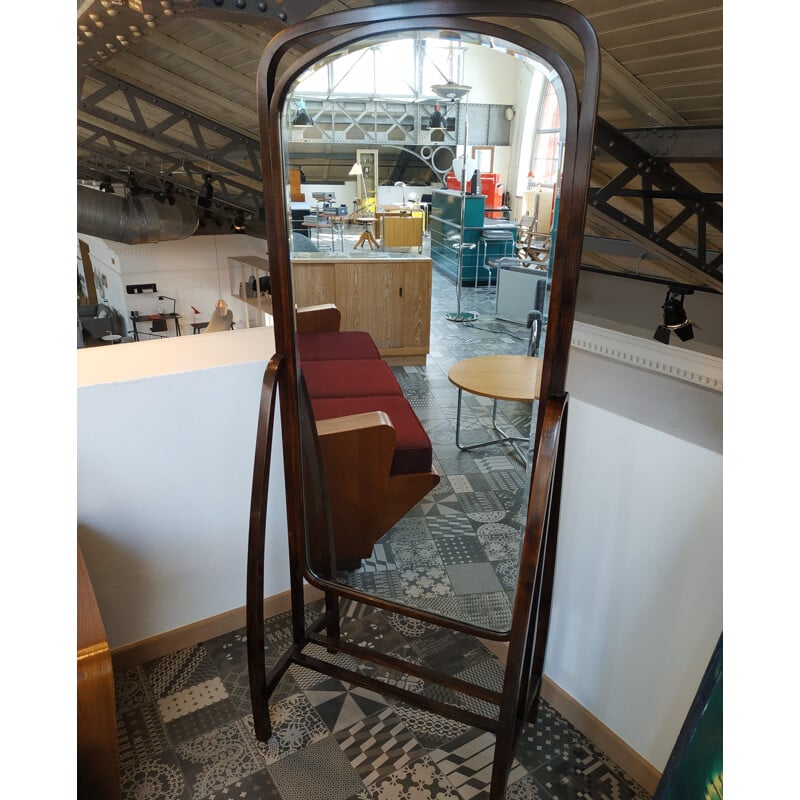 Vintage standing mirror by Thonet Wien, 1900s