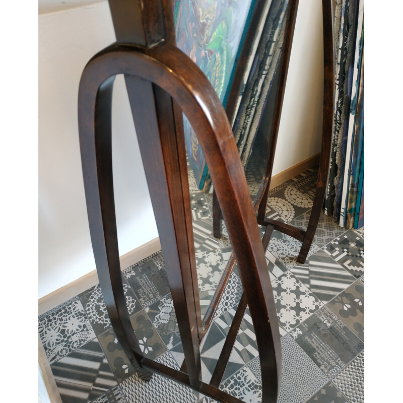 Miroir sur pied vintage par Thonet Wien, 1900