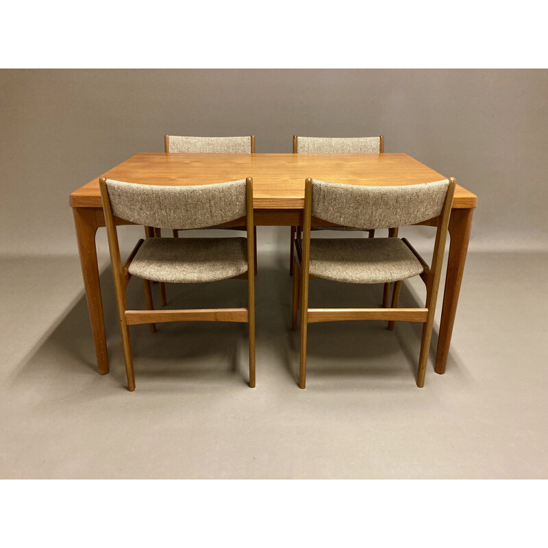 Vintage dining room set by Erick Buck, Scandinavian 1950s