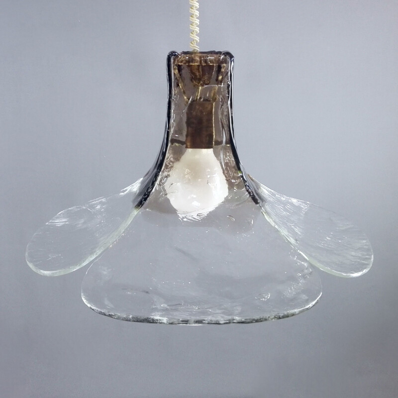 Vintage LS185 Murano glass pendant lamp by Carlo Nason. Italy, 1970s