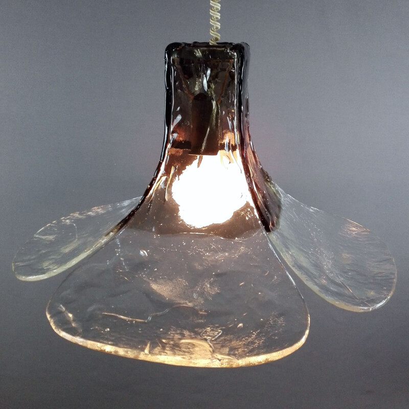 Vintage LS185 Murano glass pendant lamp by Carlo Nason. Italy, 1970s