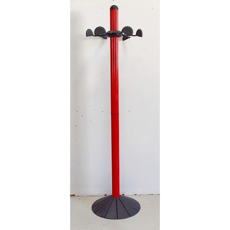 Vintage lacquered metal coat rack by Seccose, Italy 1980