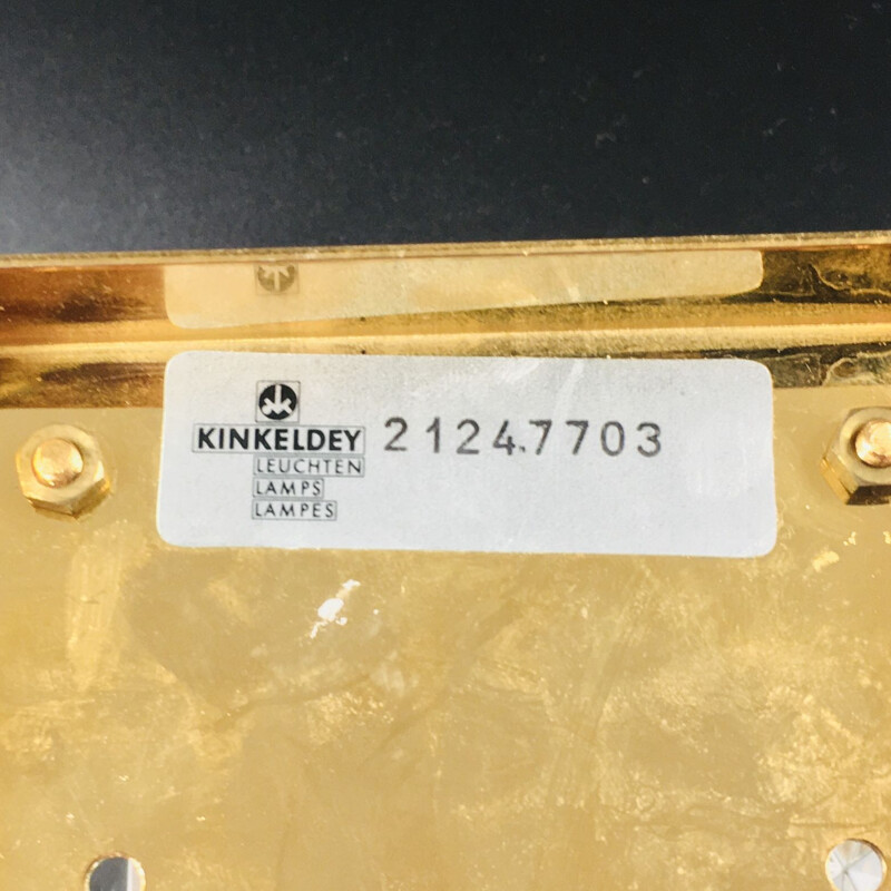 Aplique vintage de cristal facetado y oro de Kinkeldey, Alemania 1970