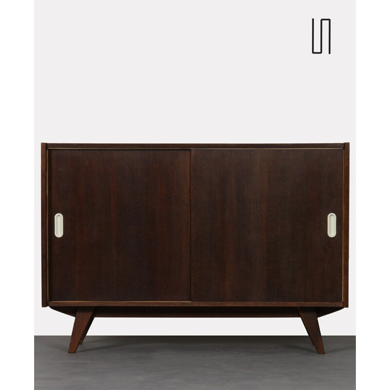 Vintage donker eiken dressoir model U-452 van Jiri Jiroutek voor Interier Praha, 1960