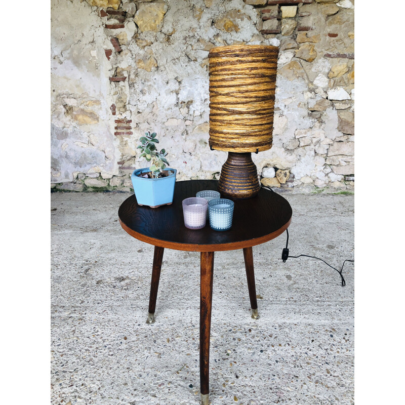 Vintage tripod side table, 1960