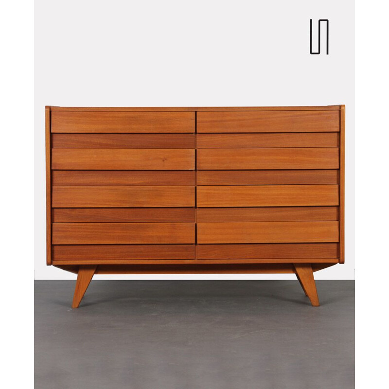 Vintage mahogany chest of drawers by Jiri Jiroutek for Interier Praha, Czechoslovakia 1960s