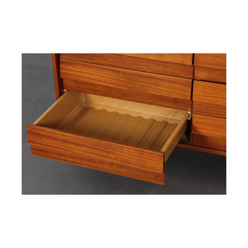 Vintage mahogany chest of drawers by Jiri Jiroutek for Interier Praha, Czechoslovakia 1960s