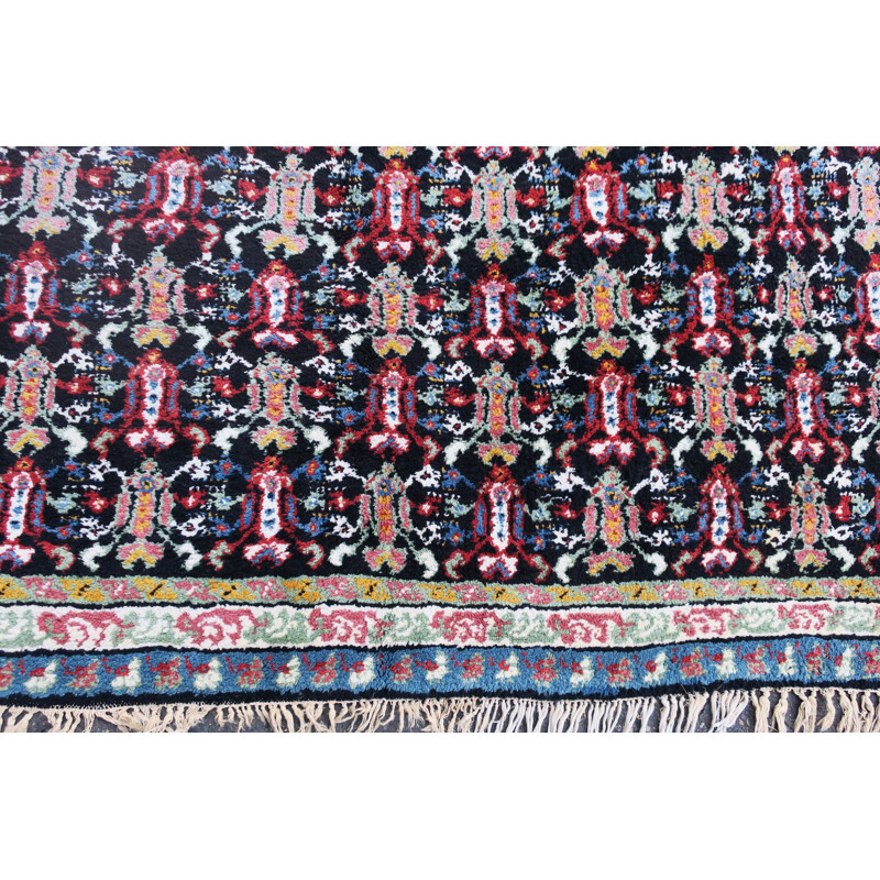 Très grand tapis vintage en laine multicolore - 1990