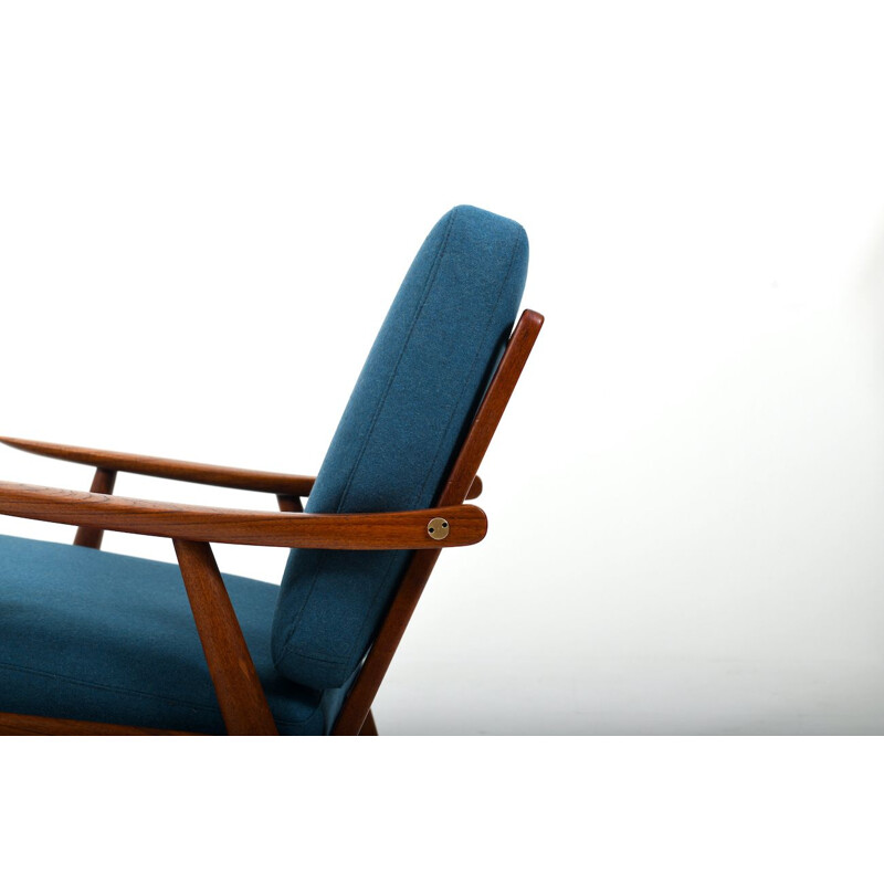 Vintage pair of teak GE-270 easychairs by Hans J. Wegner for Getama, Denmark 1956