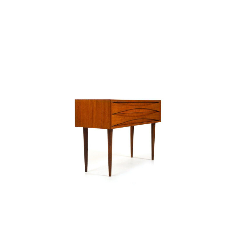 Teak vintage Triennale chest of drawers by Arne Vodder for Helge Sibast Furniture, Denmark 1950s