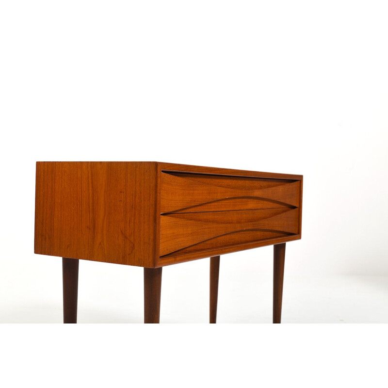 Teak vintage Triennale chest of drawers by Arne Vodder for Helge Sibast Furniture, Denmark 1950s