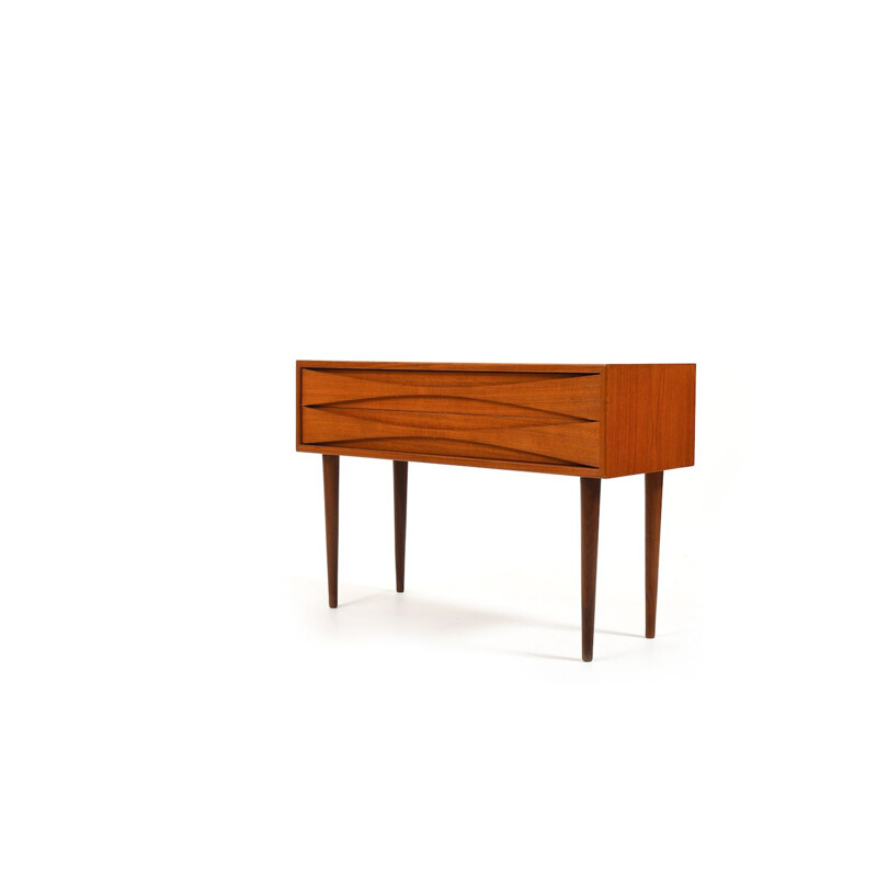 Teak vintage Triennale chest of drawers by Arne Vodder for Helge Sibast Furniture, Denmark 1950s