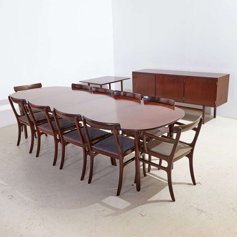 Vintage Rungstedlund mahogany dining set by Ole Wanscher for Poul Jeppesen, 1960
