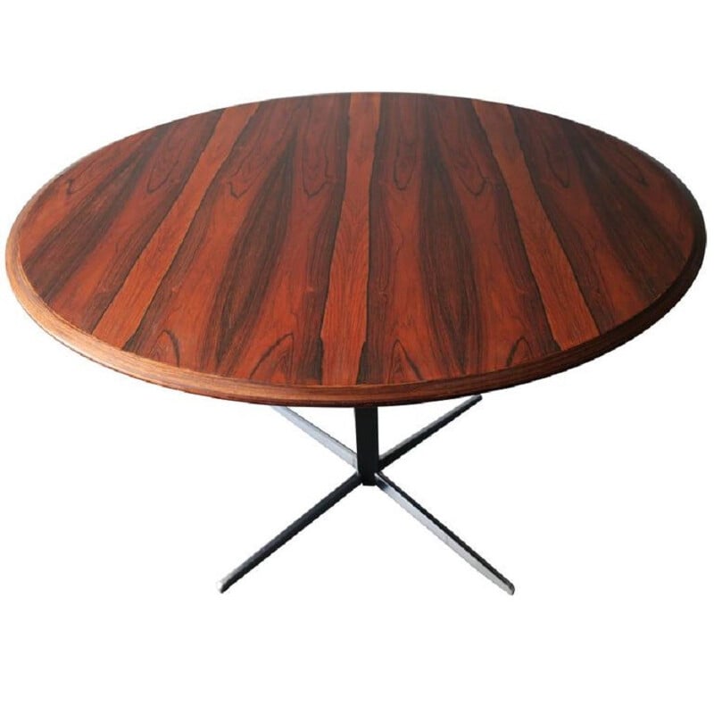 Circular dining table in rosewood, Wilhelm RENZ - 1960s