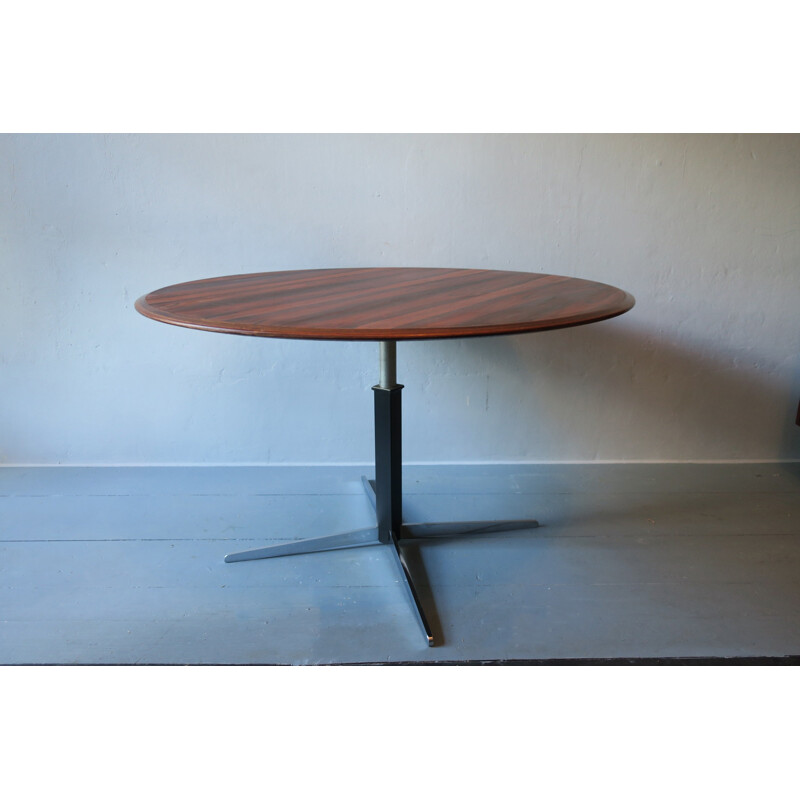Table à repas circulaire en palissandre, Wilhelm RENZ - 1960