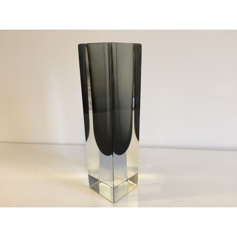 Vintage Sommerso vase in Murano glass by Flavio Poli, 1960s