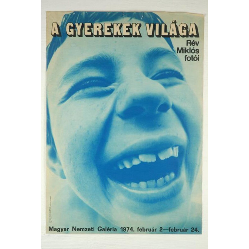 Vintage poster of the Hungarian National Gallery "The World of Children"
